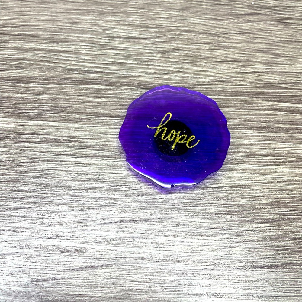 HOPE Handmade Epoxy Resin Magnet - Purple